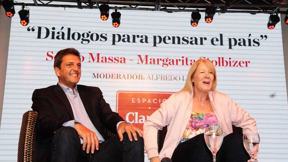 Margarita Stolbizer cuando compartía la alianza PAIS con Sergio Massa en 2017.