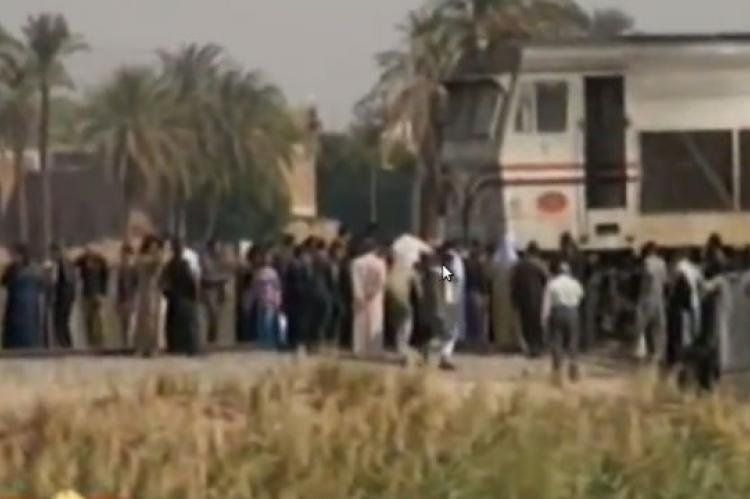 tren detenido luego del accidente en Manfalot