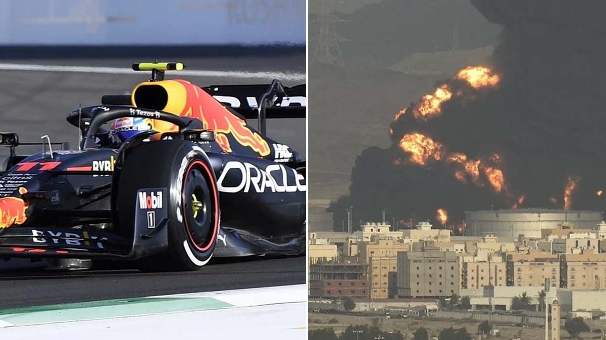 Una instalación petrolera fue bombardeada en la ciudad de Jeddah y peligra el Gran Premio de Arabia Saudita de la Fórmula 1 Internacional.