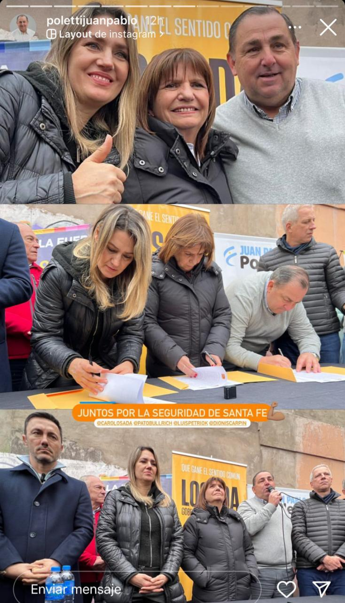 Presentes en Santa Fe, así lo confirmó Juan Pablo Poletti en su cuenta de Instagram @polettijuanpablo Presentes en Santa Fe, así lo confirmó Juan Pablo Poletti en su cuenta de Instagram @polettijuanpablo