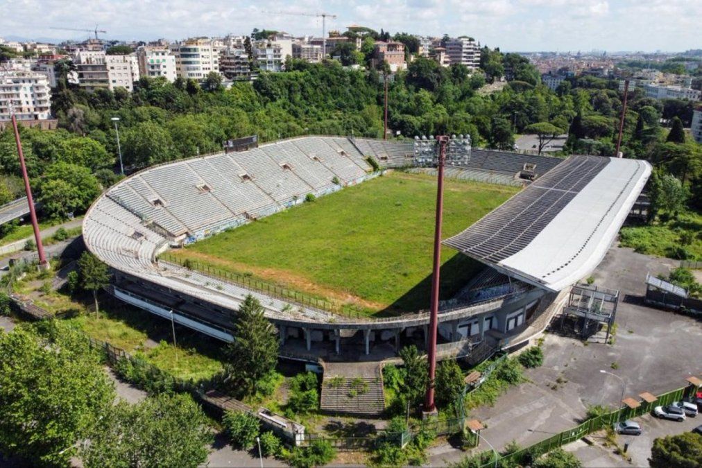El Estadio Flaminio así se encuentra hoy. Es donde Lazio quiere construir su nuevo recinto.