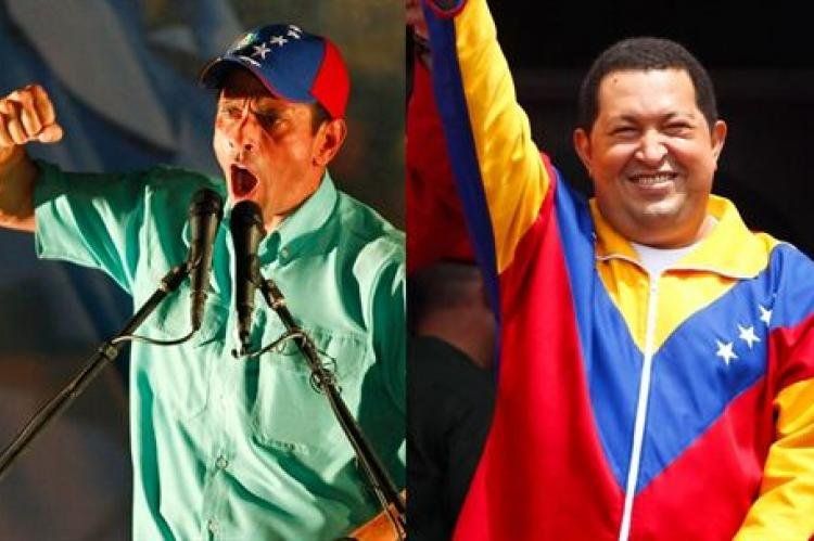 Henrique Capriles Radonski y Hugo Chávez