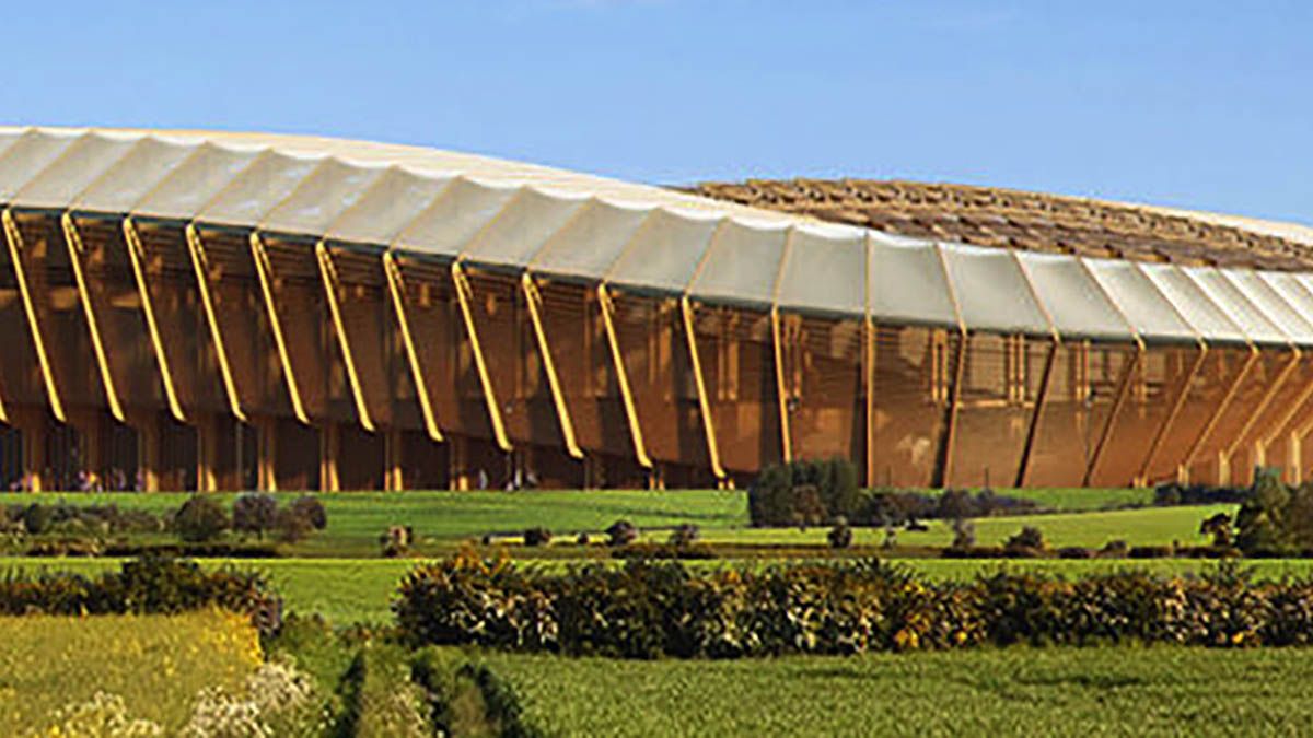 La empresa FAIMA reveló, a pocas horas del inicio del Mundial 2026, que los estadios de fútbol del futuro podrían estar construidos en madera. La empresa FAIMA reveló, a pocas horas del inicio del Mundial 2026, que los estadios de fútbol del futuro podrían estar construidos en madera.