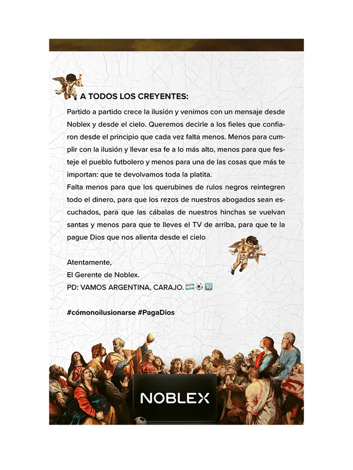 Noblex envió un email a sus clientes recordando que la promoción seguia vigente.