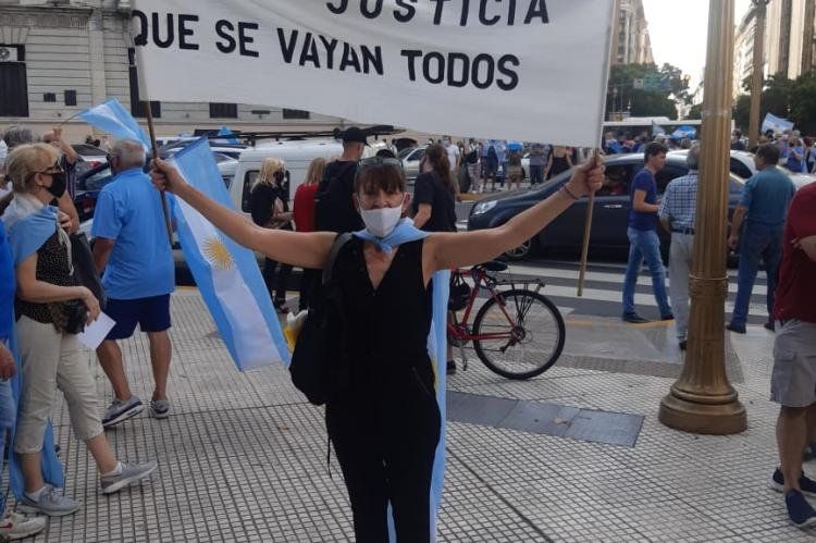 Imagen de la marcha opositora del 27/02/2021.