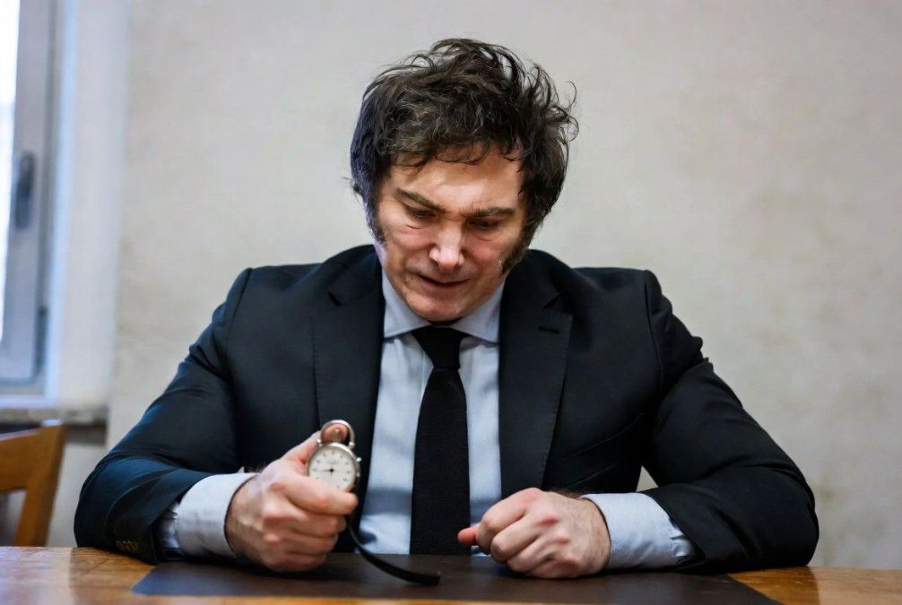 Javier Milei corrido por los tiempos de UxP Javier Milei corrido por los tiempos de UxP