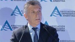 Mauricio Macri expuso en la IV Jornada de la Asociación Empresaria Argentina (AEA). (Foto: captura de video).
