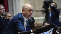 El presidente provisional del Senado, el senador libertario Bartolomé Abdala. El presidente provisional del Senado, el senador libertario Bartolomé Abdala.