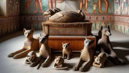 altText(Mascotas del Antiguo Egipto: Gatos, perros y cocodrilos venerados como deidades)}