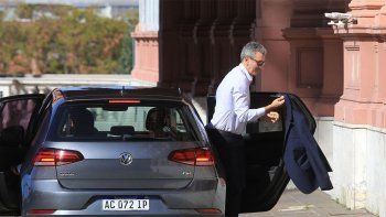 Florencio Randazzo en una recienbte visita a la Casa Rosada para una reunión del Gobierno con diputados dialoguistas. 