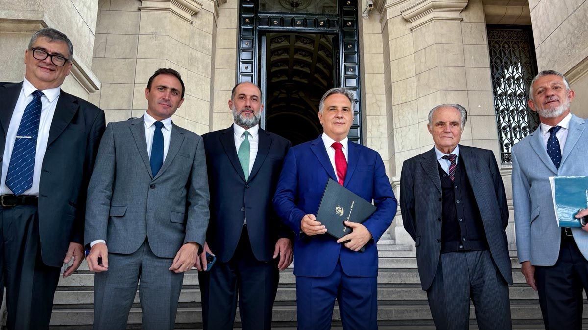 Martín Llaryora tras la reunión en la Corte Suprema. 