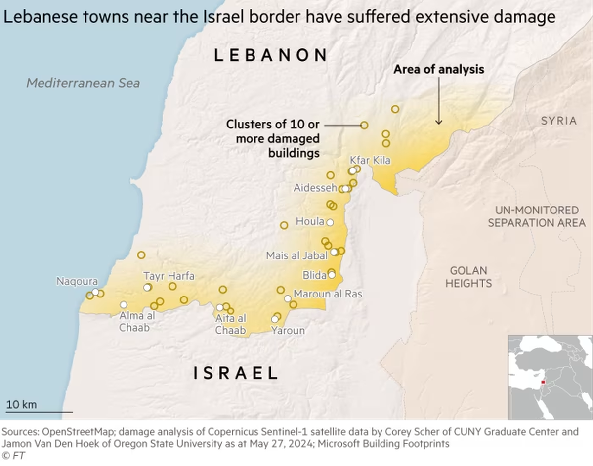 Tantísimas ciudades del Líbano han sido destrozadas y bombardeadas por Israel en medio de su contienda con la Hezbollah | Gentileza Financial Times