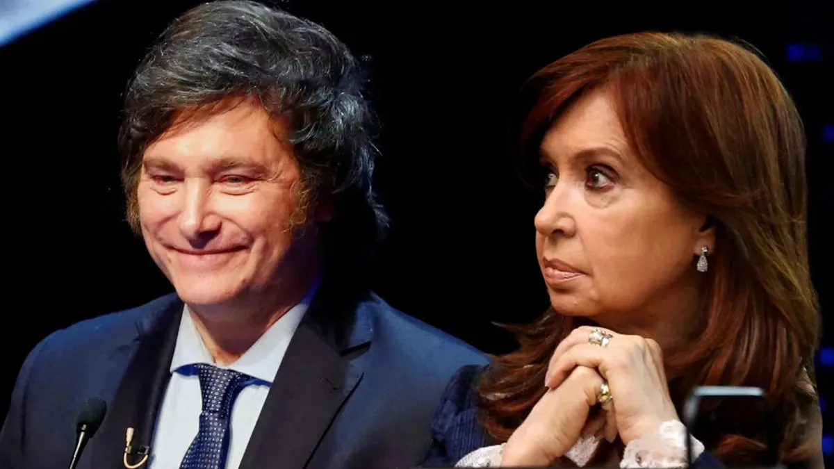 Cristina Kirchner y Javier Milei, dos figuras centrales de la política argentina. La causa Cuadernos entra en etapa testimonial mientras el Gobierno intenta recuperar iniciativa en el Congreso. Cristina Kirchner y Javier Milei, dos figuras centrales de la política argentina. La causa Cuadernos entra en etapa testimonial mientras el Gobierno intenta recuperar iniciativa en el Congreso.
