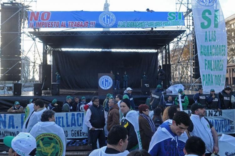 El acto de Moyano este miércoles 27/06