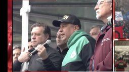Pablo Moyano, este miércoles en la movilización de la CGT hacia el Congreso.&nbsp;