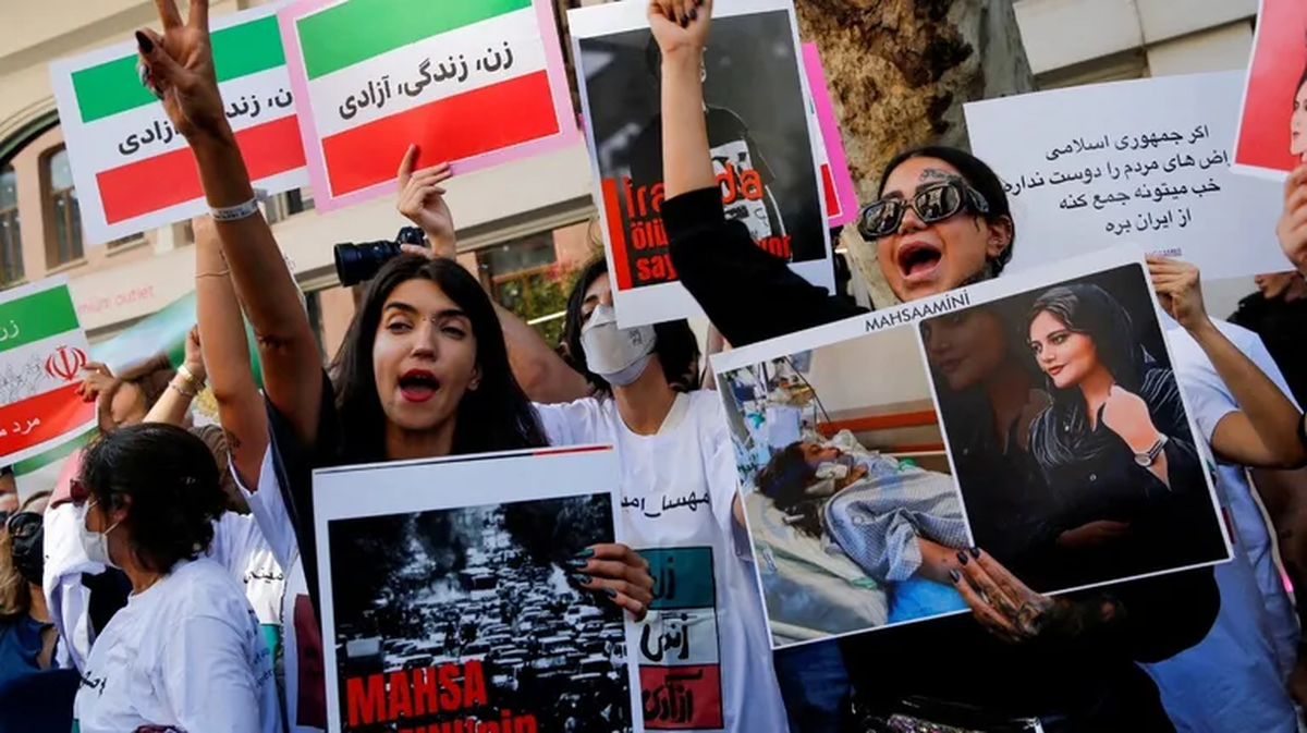 Protestas por la muerte de Mahsa Amini en Irán.