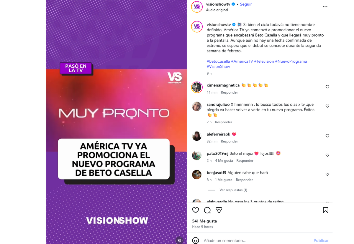 América TV se prepara para recibir a Beto Casella y su nuevo programa. América TV se prepara para recibir a Beto Casella y su nuevo programa.