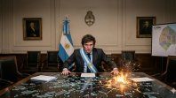 Javier Milei busca apagar el fuego en la Rosada. Javier Milei busca apagar el fuego en la Rosada.