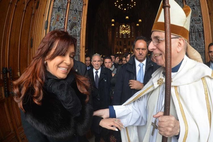 25/05/2013: La Presidenta de la Nacion participa del Tedeum en la Basilica de Lujan, Provincia de Buenos Aires, el 25 de Mayo de 2013. Foto NA: Miguel Martelotti