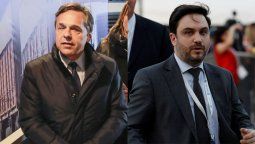 El ministro de Transporte, Diego Giuliano, y Ramiro Marra, candidato porteño de LLA.&nbsp;