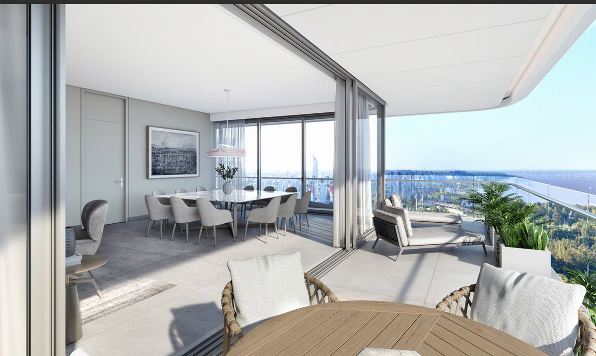 Living y balcón en Udaondo. Living y balcón en Udaondo.