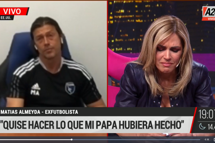 Viviana Canosa rompió en llanto al aire.
