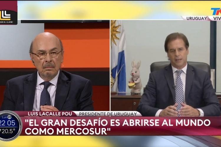 El presidente de la República Oriental del Uruguay, Luis Lacalle Pou, habló sobre su conflicto con Alberto Fernández.