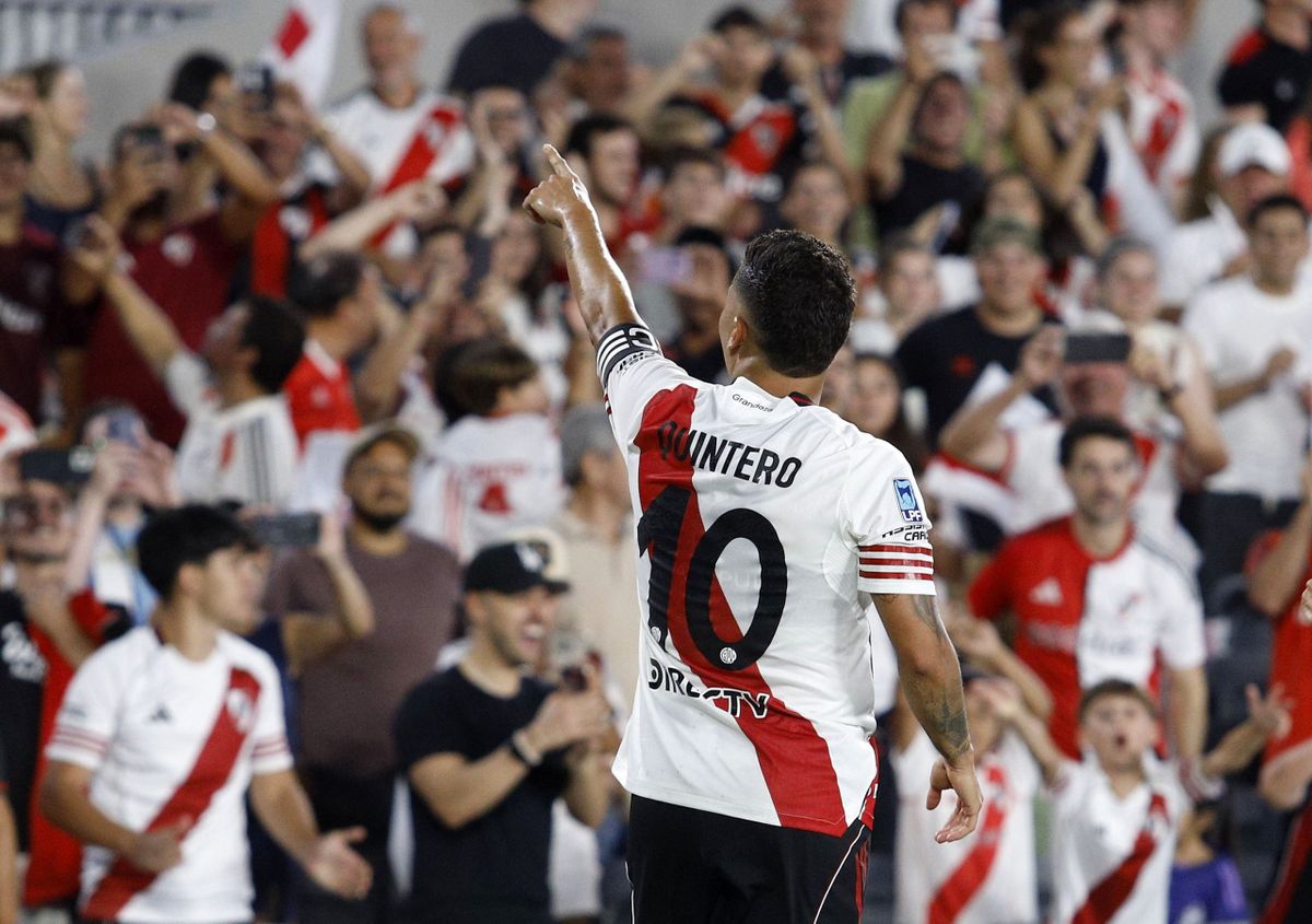 Juanfer Quintero, una de las figuras en el triunfo de River