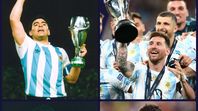 Campeòn mundial: Maradona y Messi Campeòn mundial: Maradona y Messi