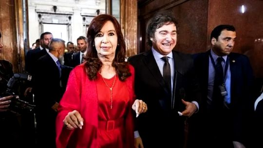 Javier Milei y CFK.