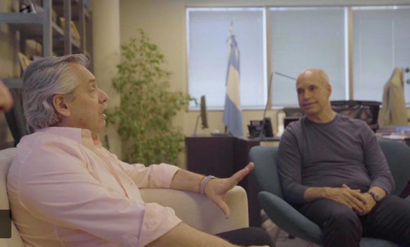 Horacio Rodríguez Larreta con Alberto Fernández