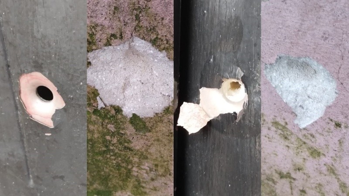 Balearon tres casas en una misma cuadra. Balearon tres casas en una misma cuadra. 