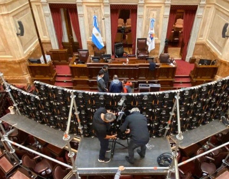 Así se preparan en la Cámara alta para sesionar online.