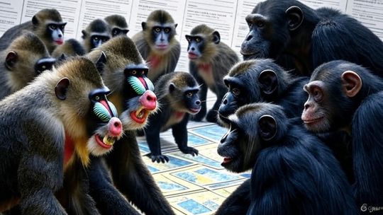 Guerra entre mandriles y chimpancés por la deuda argentina. Guerra entre mandriles y chimpancés por la deuda argentina.