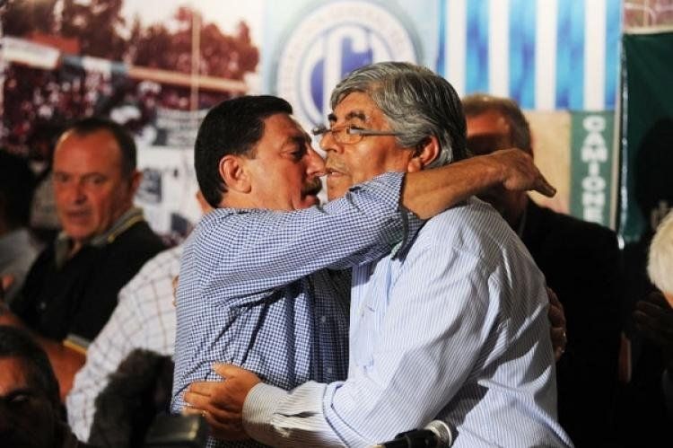 Omar Viviani y Hugo Moyano cuando eran aliados.