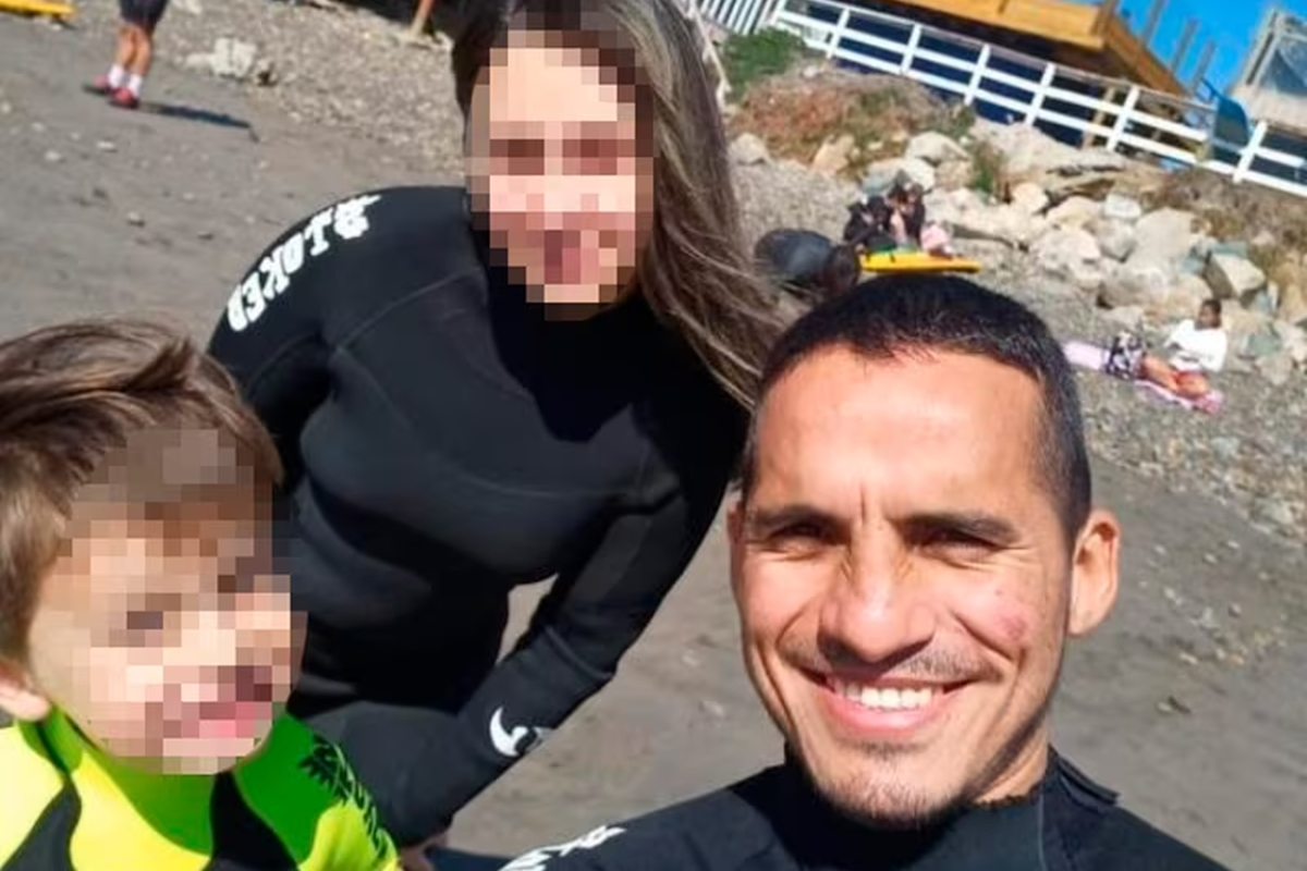 Ronald Ojeda junto a su esposa e hijo. Ronald Ojeda junto a su esposa e hijo.