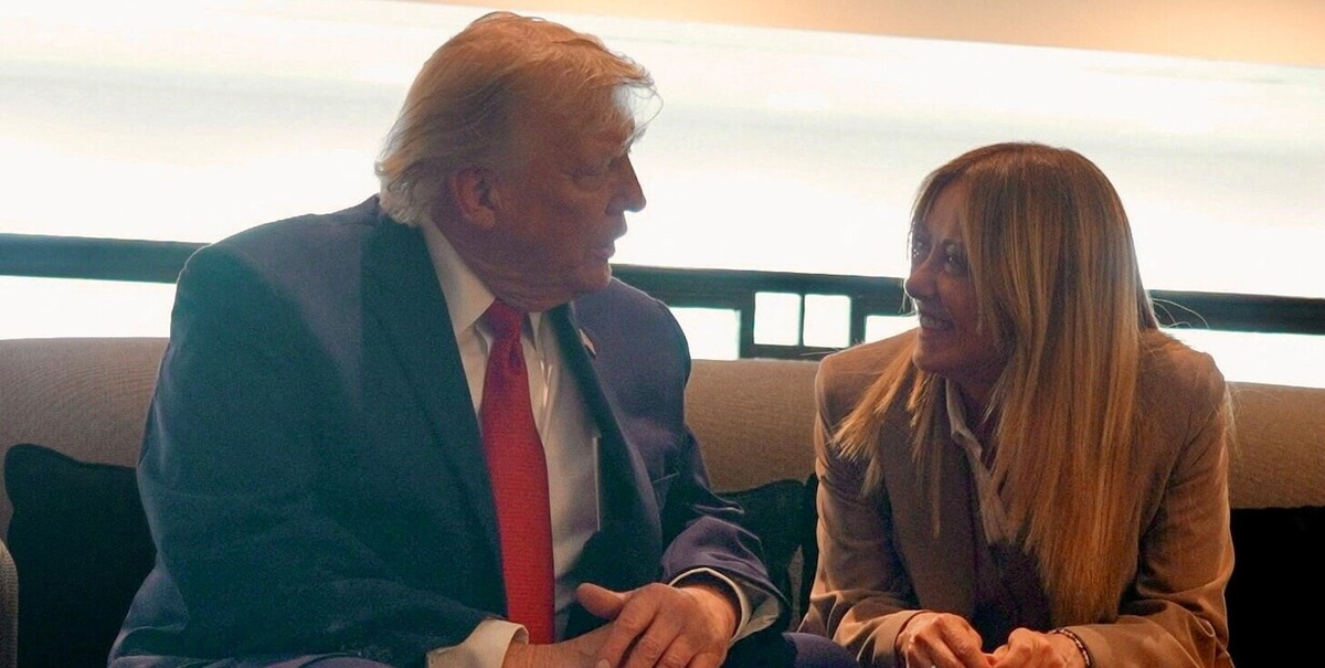 Donald Trump habla con Giorgia Meloni durante la cumbre del G7 en Francia. | Foto: Reuters Donald Trump habla con Giorgia Meloni durante la cumbre del G7 en Francia. | Foto: Reuters