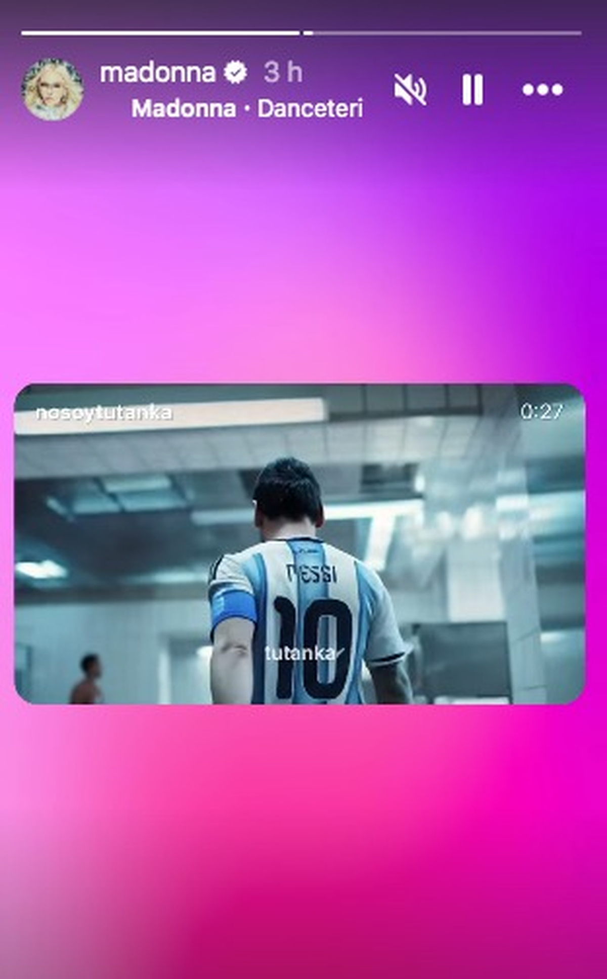 Madonna compartió un video de Argentina en sus historias. Madonna compartió un video de Argentina en sus historias. 