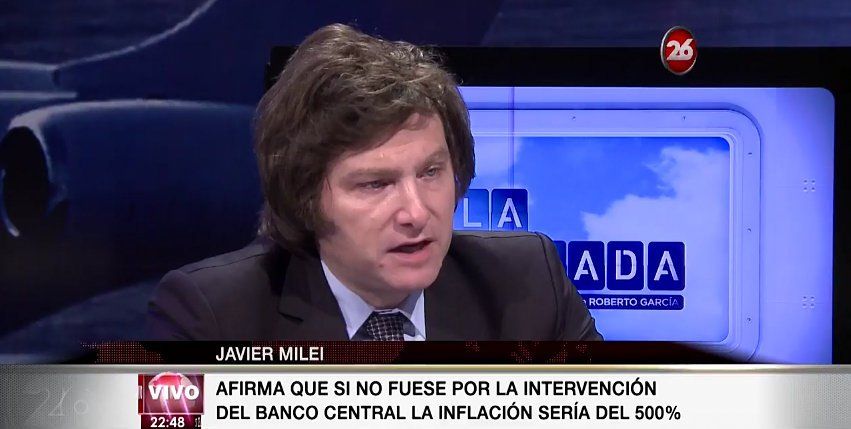 Javier Milei asegura que gracias al Banco Central la Argentina no cayó en una hiperinflación.