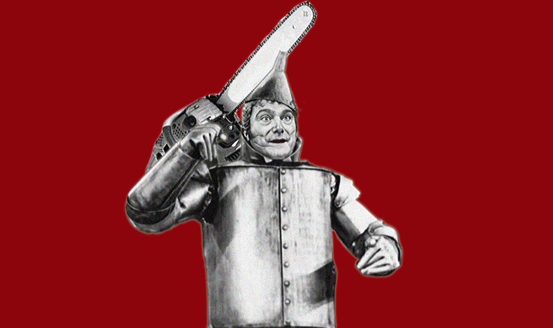 Milei como el Hombre de Hojalata del Mago de Oz. Milei como el Hombre de Hojalata del Mago de Oz. 