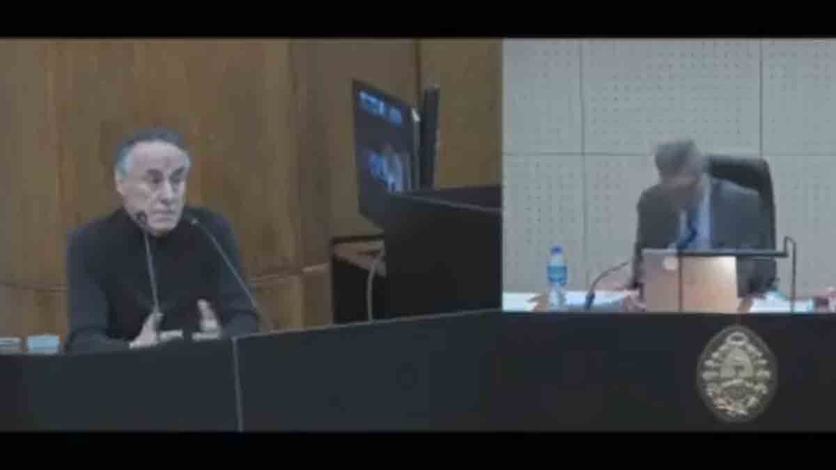 El encargado del edificio de Cristina Kirchner al declarar este jueves 21/5 en la causa Cuadernos (Foto: Captura de Video)