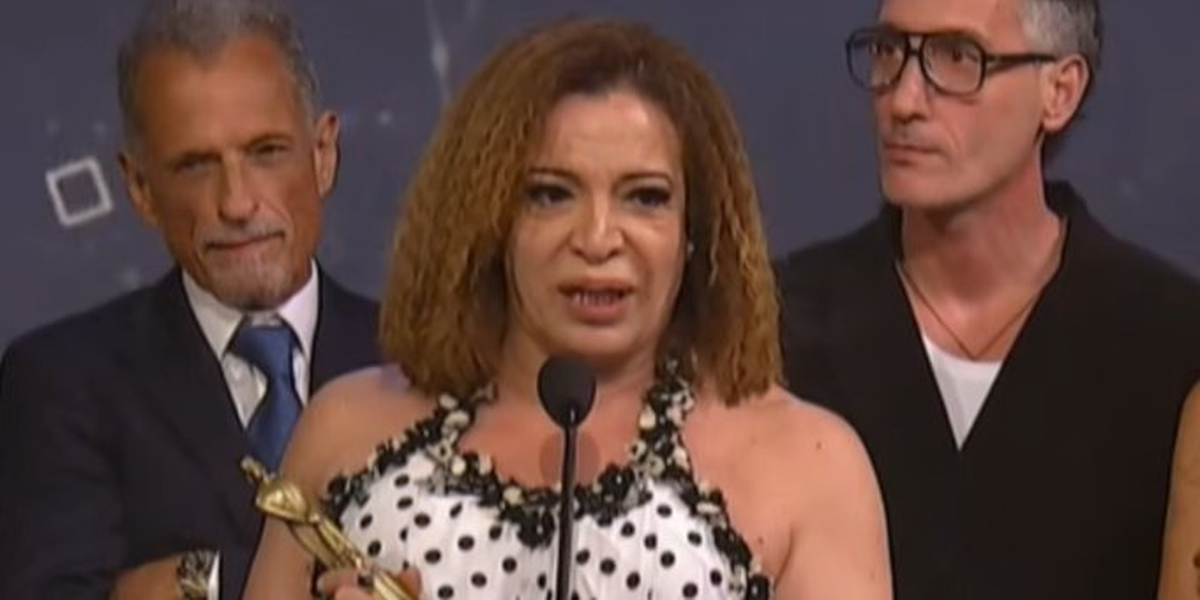 Lizy Tagliani, tras recibir el Martín Fierro Lizy Tagliani, tras recibir el Martín Fierro