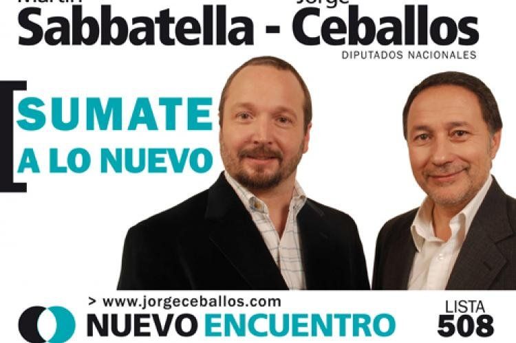 Sabbatella y Ceballos compartieron boleta en 2009. Ahora uno es oficialista y el otro opositor.