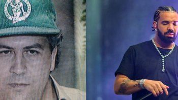 Pablo Escobar con la gorra verde de los Boston Celtics en los años 80 y, décadas después, Drake, quien habría pagado US$75.000 por la pieza que hoy genera debate sobre su autenticidad. Pablo Escobar con la gorra verde de los Boston Celtics en los años 80 y, décadas después, Drake, quien habría pagado US$75.000 por la pieza que hoy genera debate sobre su autenticidad.