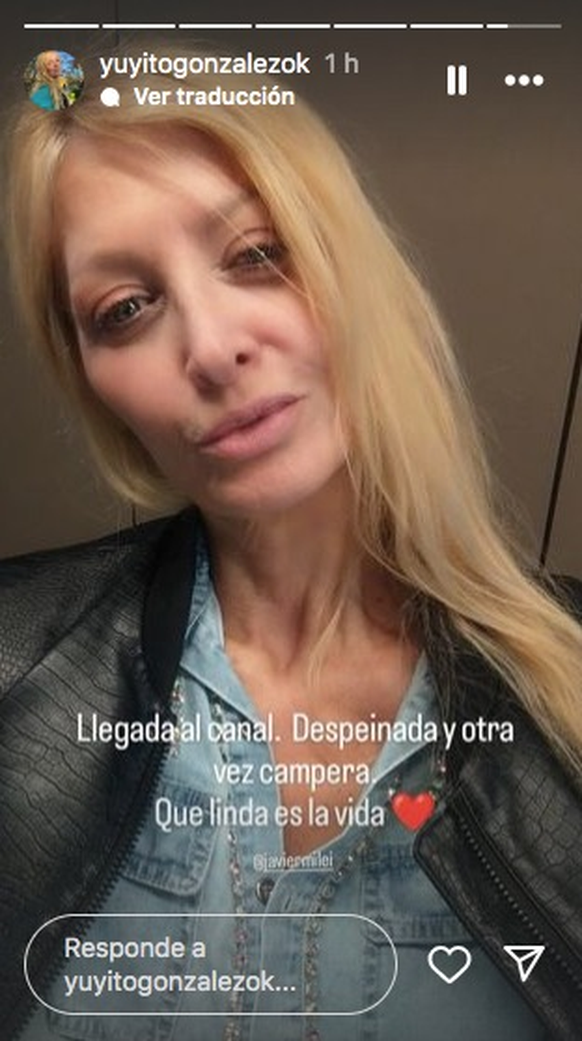 Yuyito González compartió en Instagram la prenda predilecta que le roba a Javier Milei. Yuyito González compartió en Instagram la prenda predilecta que le roba a Javier Milei.