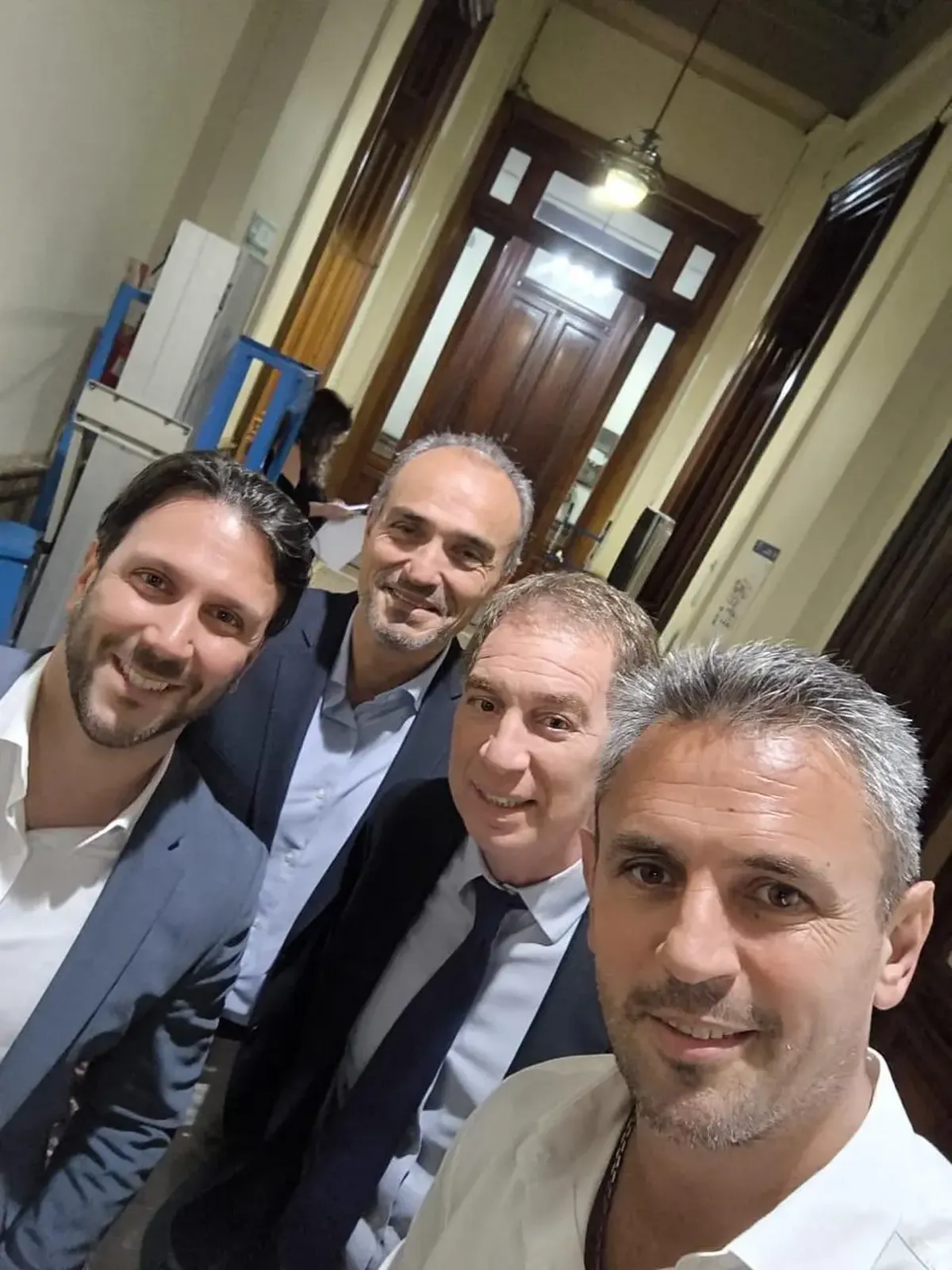 Los primos Menem, Diego Santilli e Ignacio Devitt.