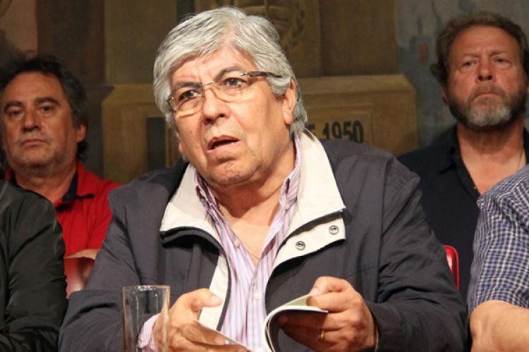 04/12/2012: Hugo Moyano y Pablo Micheli en la sede CGT. Foto NA: INFOCAMIONEROS