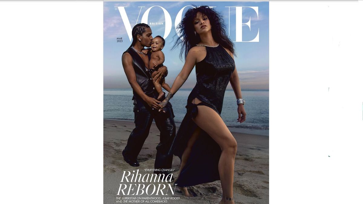 La pareja acaba de posar, por 1era vez, con su hijo en la tapa de la revista Vogue.