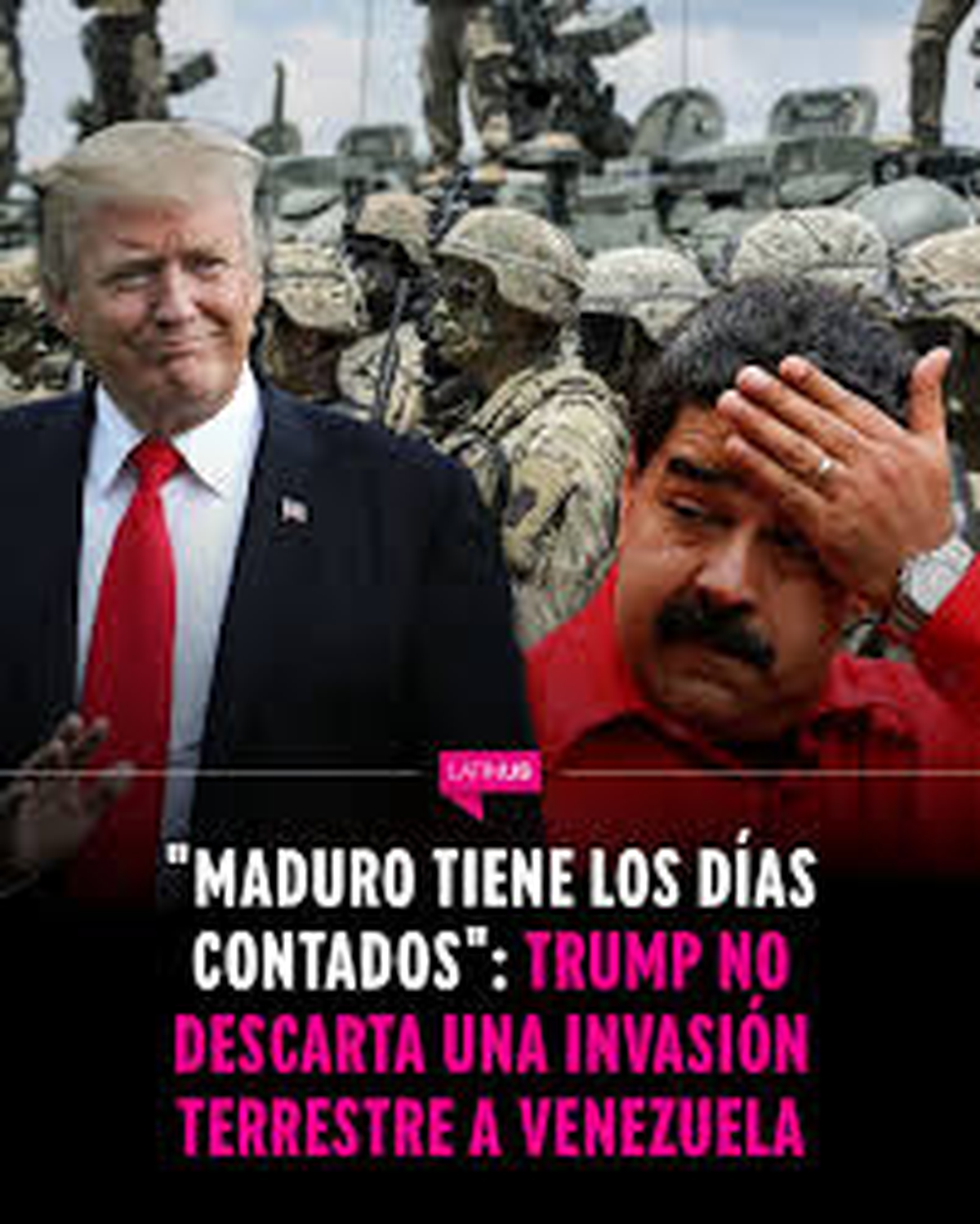 Trump, intimidante con Nicolás Maduro. Trump, intimidante con Nicolás Maduro.