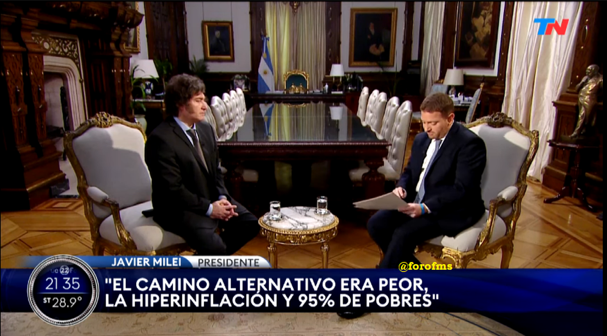 Javier Milei y Jonatan Viale elucubrando sobre la bomba sin pólvora.